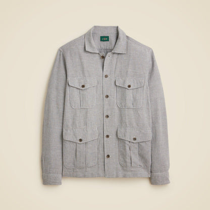 Men Linen-cotton blend twill shirt-jacket - J.Crew