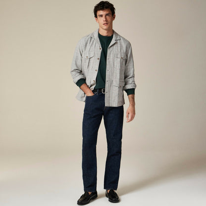 Men Linen-cotton blend twill shirt-jacket - J.Crew
