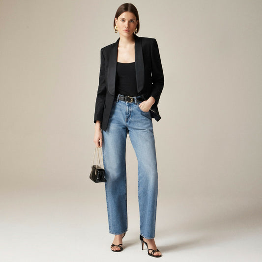 Women Collection Alexandra shawl-collar blazer in stretch linen blend - J.Crew