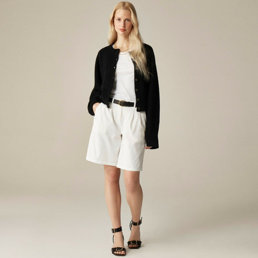 Women 9" pleated heritage chino short - J.Crew