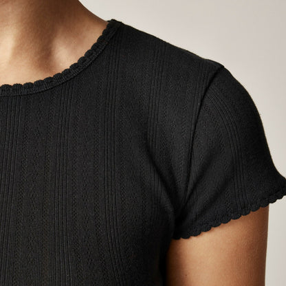 Women Pointelle short-sleeve T-shirt - J.Crew