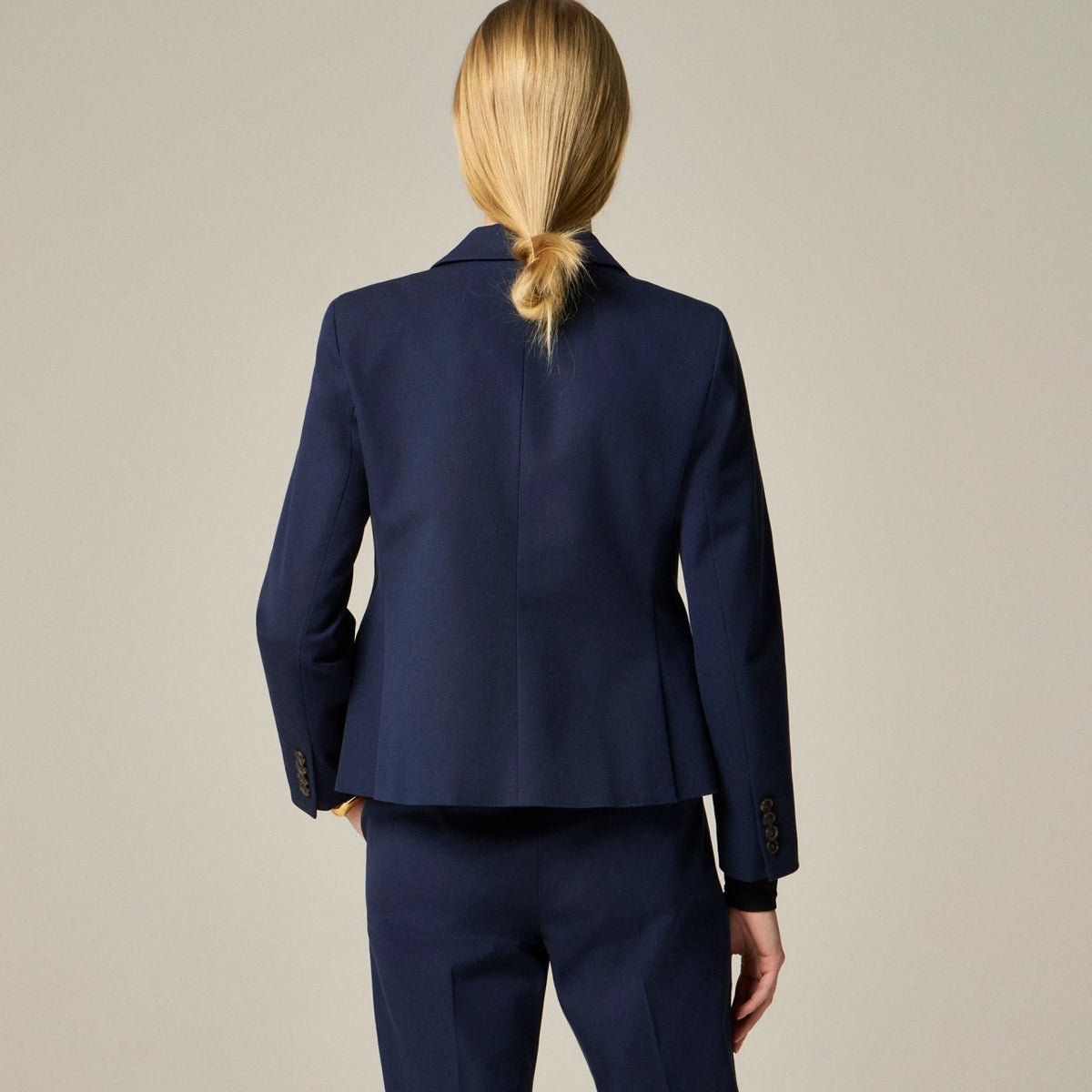 Women Shrunken-fit blazer in bi-stretch cotton blend - J.Crew