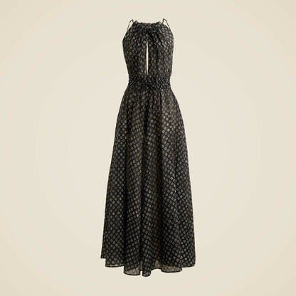 Women Crinkled maxi dress in block print - J.Crew