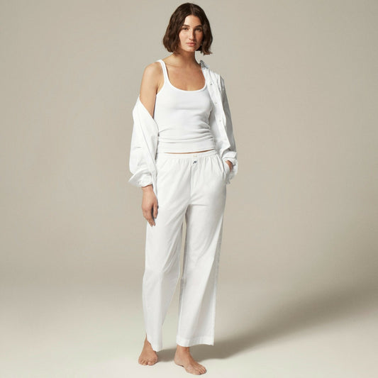 Women Cotton poplin pajama pant - J.Crew