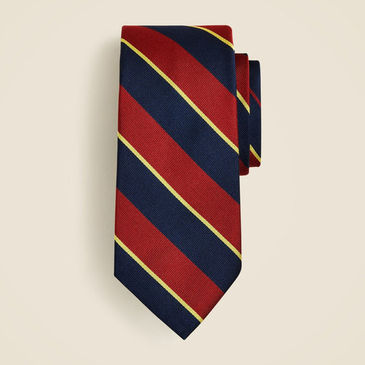 Men English silk striped tie - J.Crew
