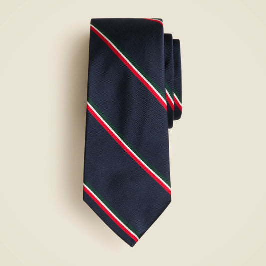 Men English silk striped tie - J.Crew
