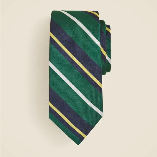 Men English silk striped tie - J.Crew