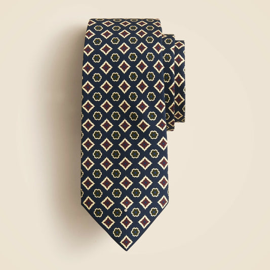 Men English silk tie in madder - J.Crew