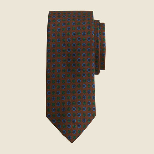 Men English silk tie in madder - J.Crew