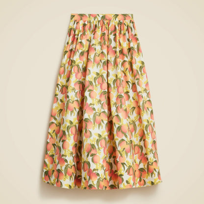 Women A-line maxi skirt in peach print - J.Crew