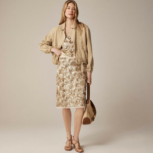 Women Collection sequin-embellished slip skirt - J.Crew