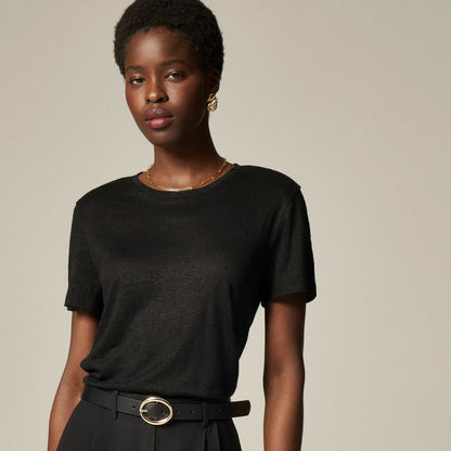 Women New relaxed linen T-shirt - J.Crew