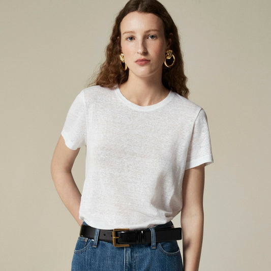 Women New relaxed linen T-shirt - J.Crew
