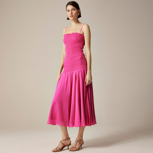 Women Collection smocked chiffon dress - J.Crew