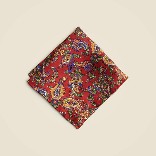 Men English silk twill pocket square - J.Crew