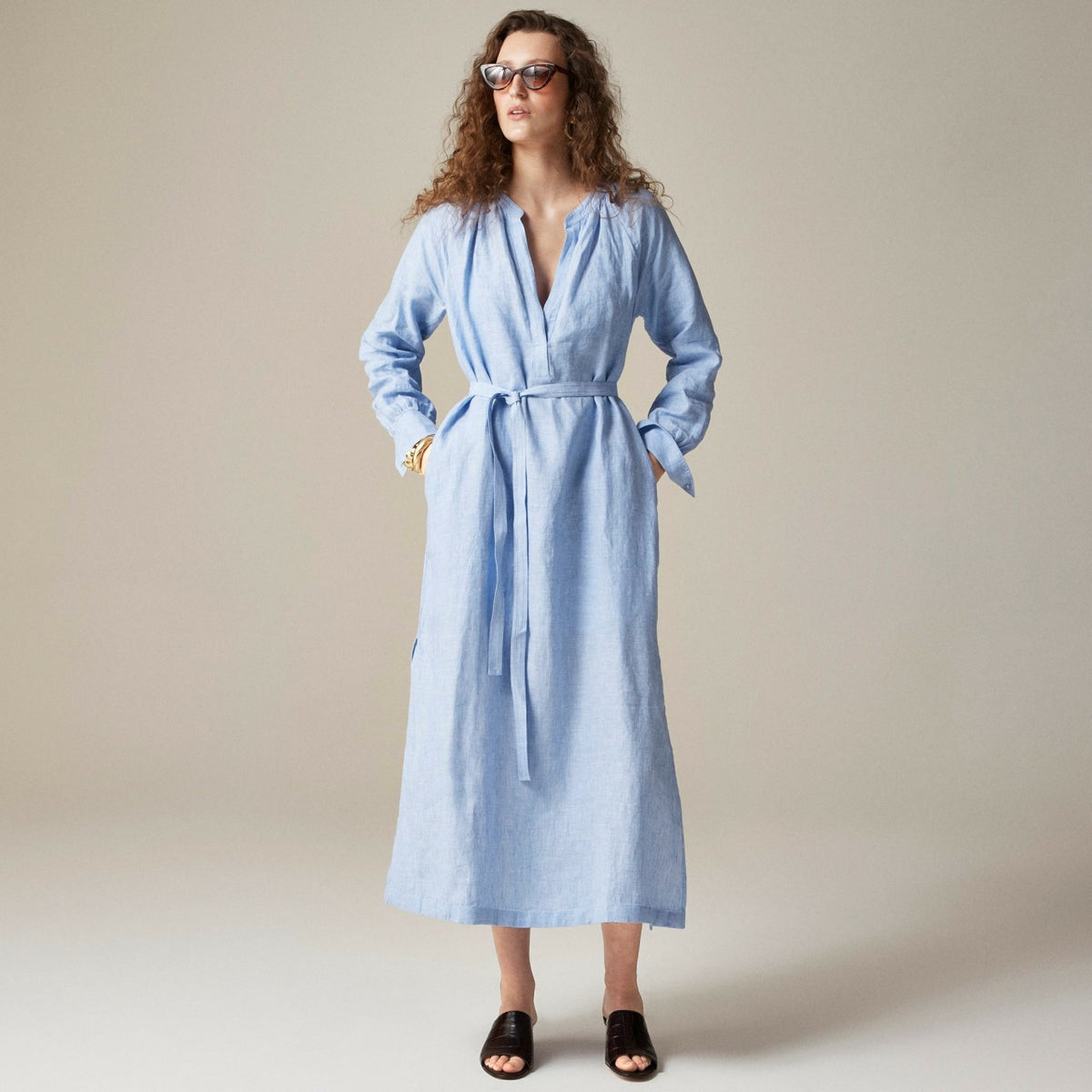 Women Cabana dress in linen - J.Crew