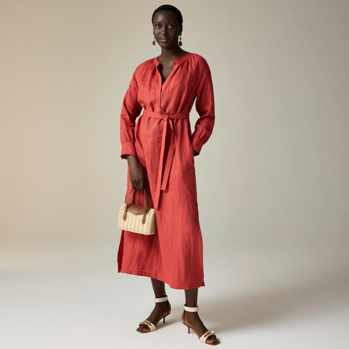 Women Cabana dress in linen - J.Crew