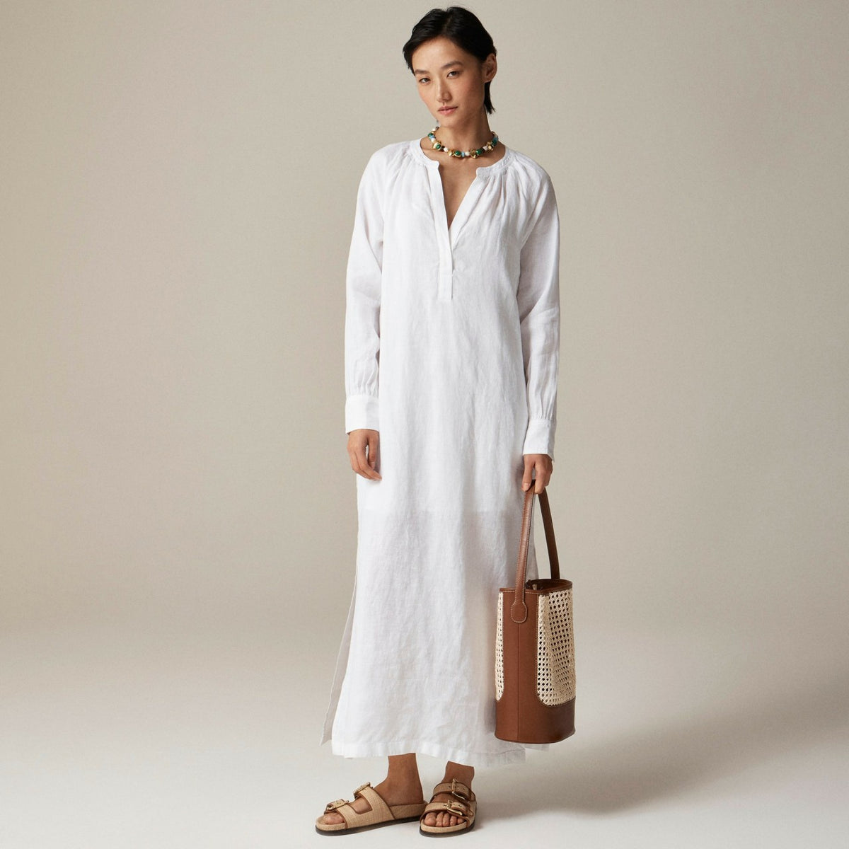 Women Cabana dress in linen - J.Crew