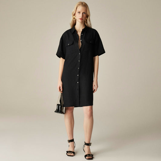 Women Utility shirtdress in linen - J.Crew
