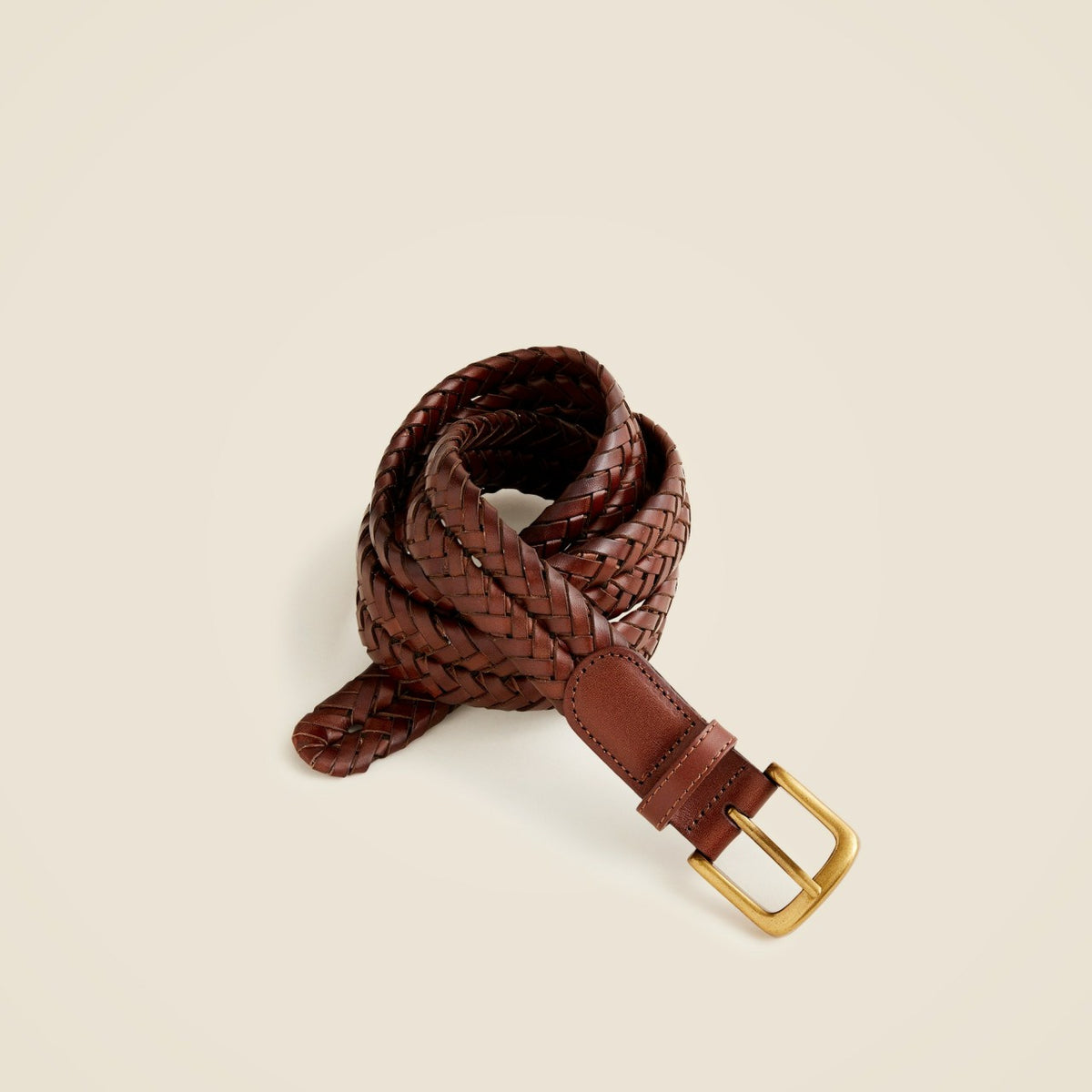Men Braided leather belt - J.Crew