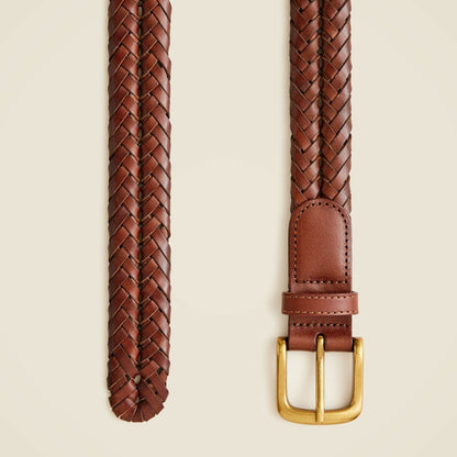 Men Braided leather belt - J.Crew