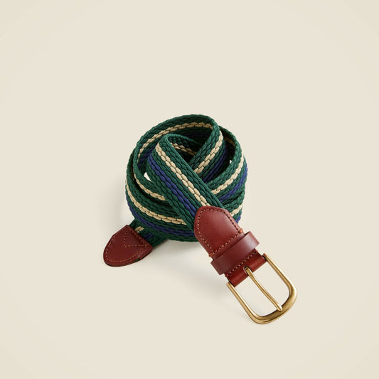 Men Woven elastic belt in stripe - J.Crew
