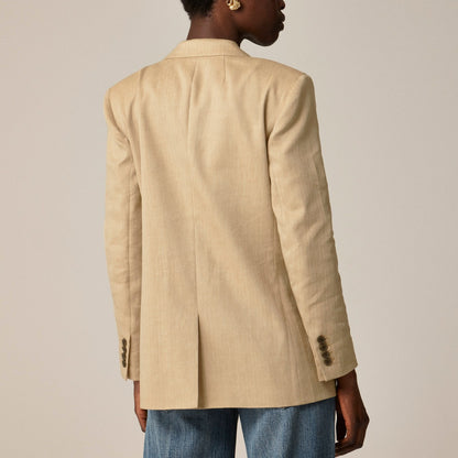 Women Classic two-button blazer in herringbone linen blend - J.Crew
