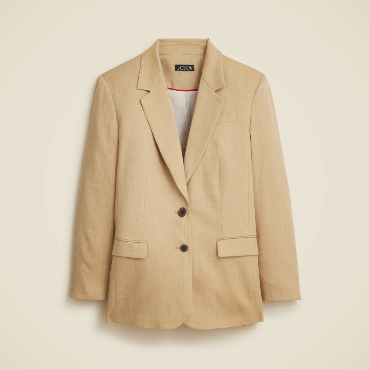 Women Classic two-button blazer in herringbone linen blend - J.Crew
