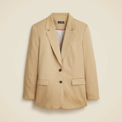 Women Classic two-button blazer in herringbone linen blend - J.Crew