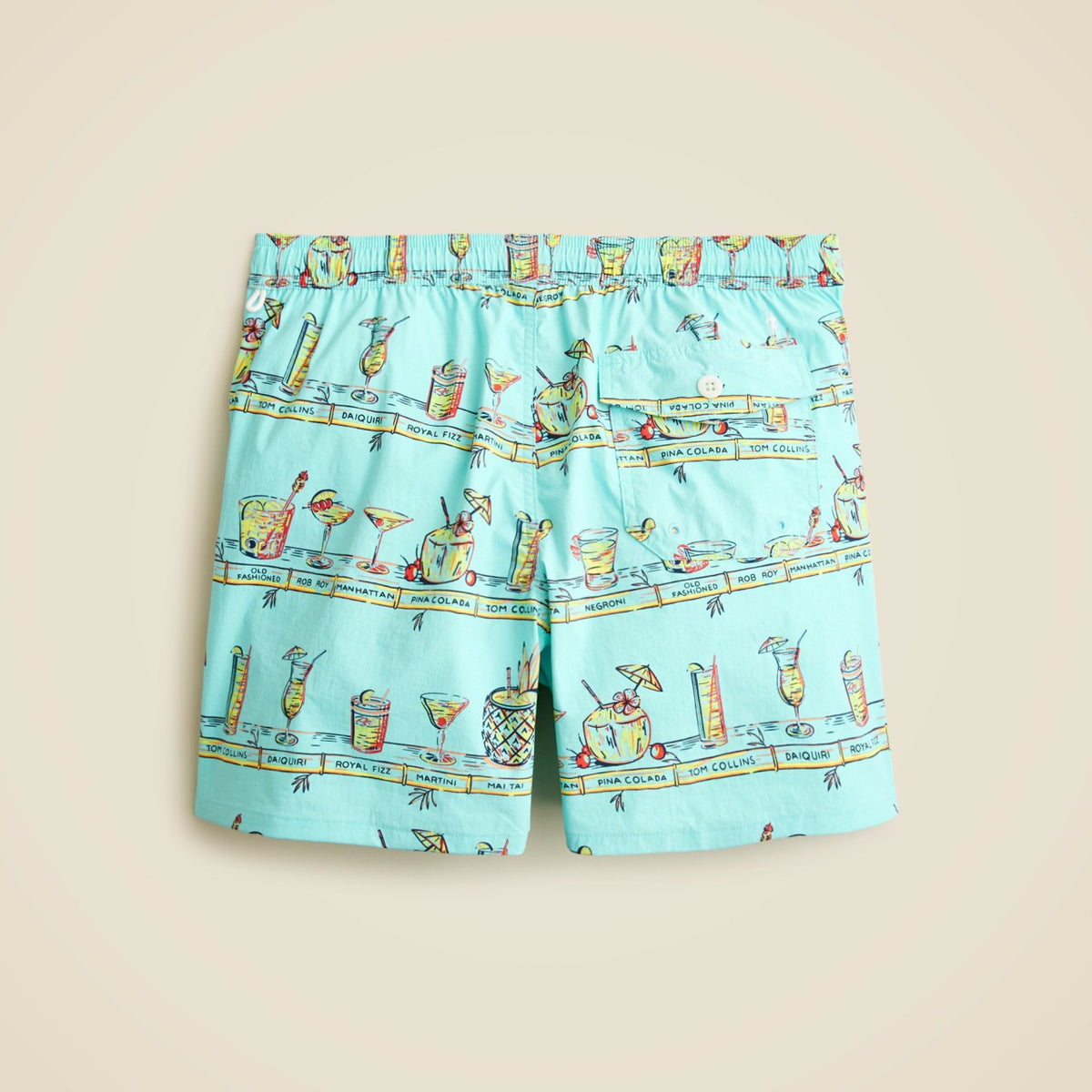 Men 6" stretch swim trunk in print with ECONYL&reg; nylon - J.Crew