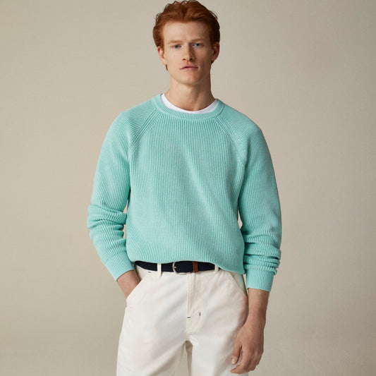Men Washed ribbed cotton sweater - J.Crew
