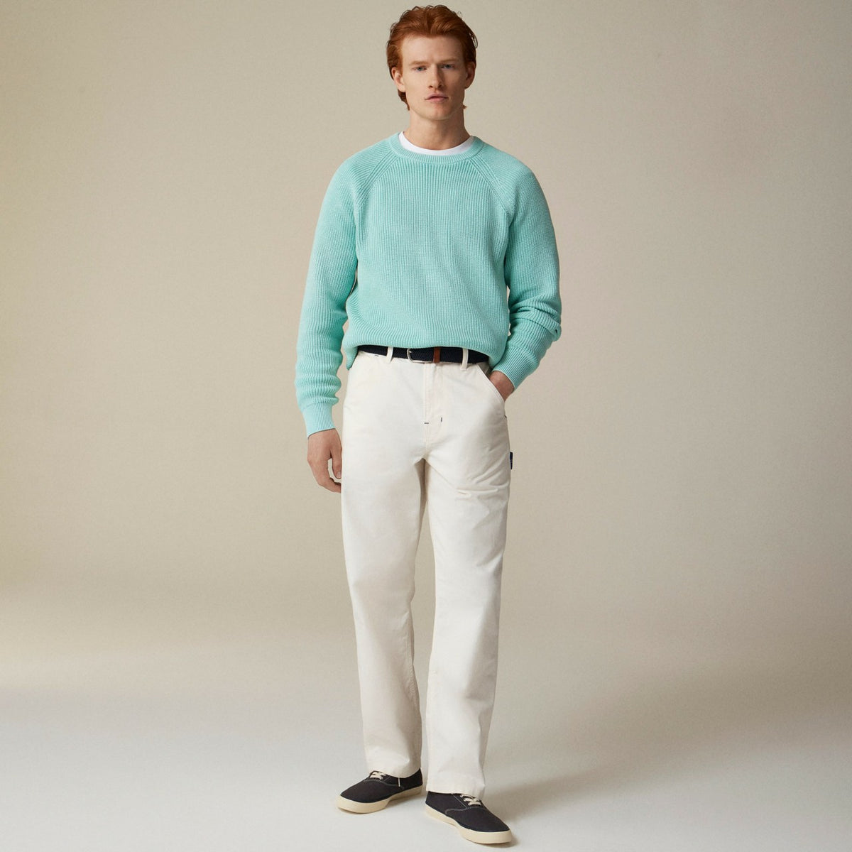 Men Washed ribbed cotton sweater - J.Crew