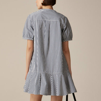 Women Delilah dress in striped cotton poplin - J.Crew
