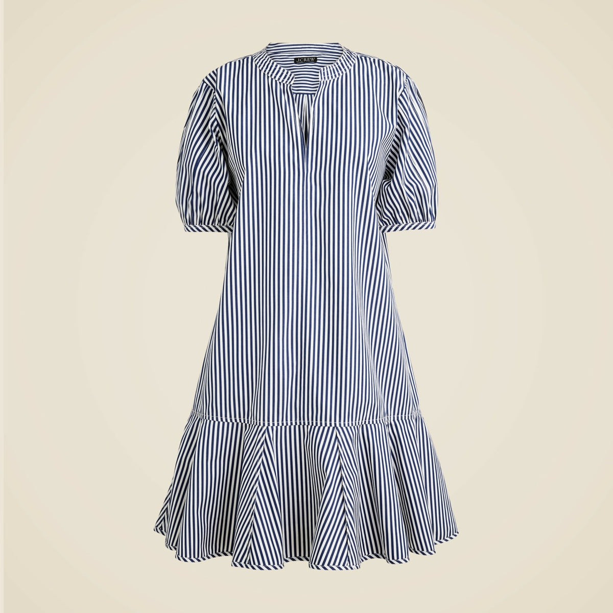 Women Delilah dress in striped cotton poplin - J.Crew