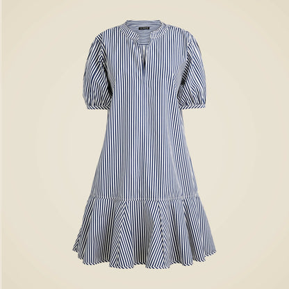 Women Delilah dress in striped cotton poplin - J.Crew