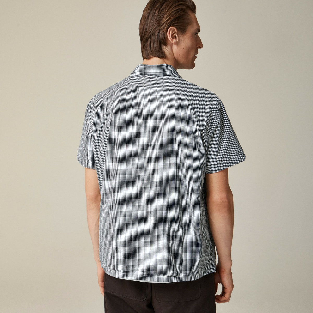 Men Short-sleeve Secret Wash cotton poplin camp-collar shirt - J.Crew