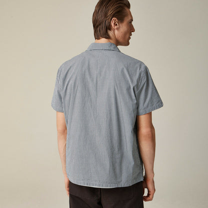 Men Short-sleeve Secret Wash cotton poplin camp-collar shirt - J.Crew