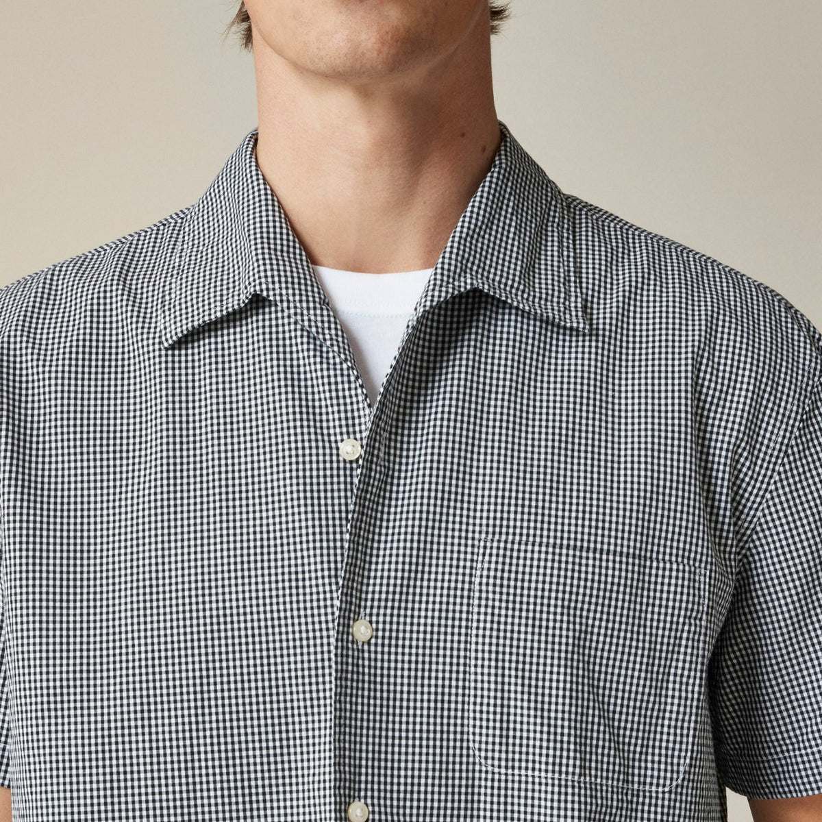 Men Short-sleeve Secret Wash cotton poplin camp-collar shirt - J.Crew