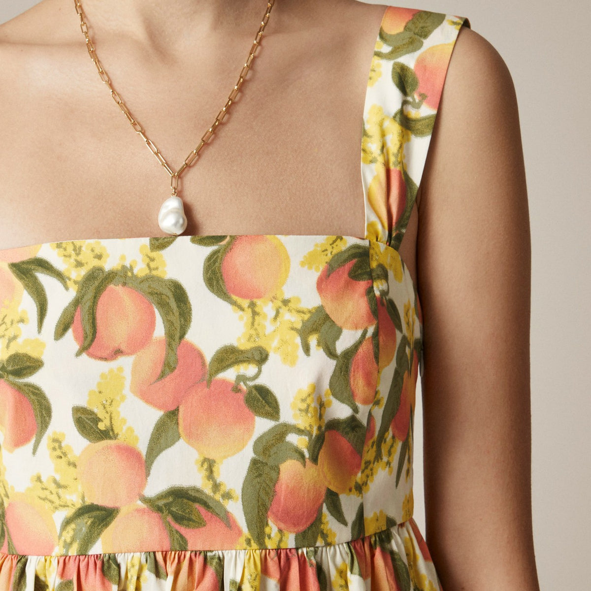 Women Squareneck midi dress in cotton poplin - J.Crew