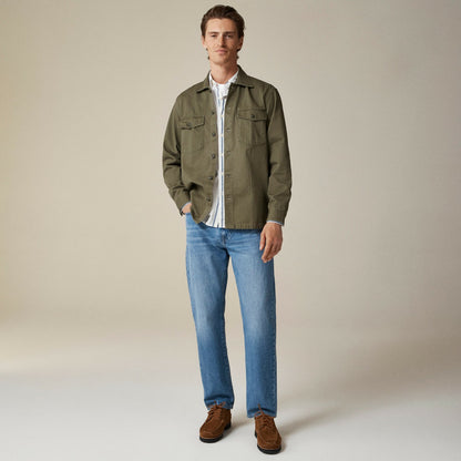 Men Wallace &amp; Barnes cotton herringbone workshirt - J.Crew