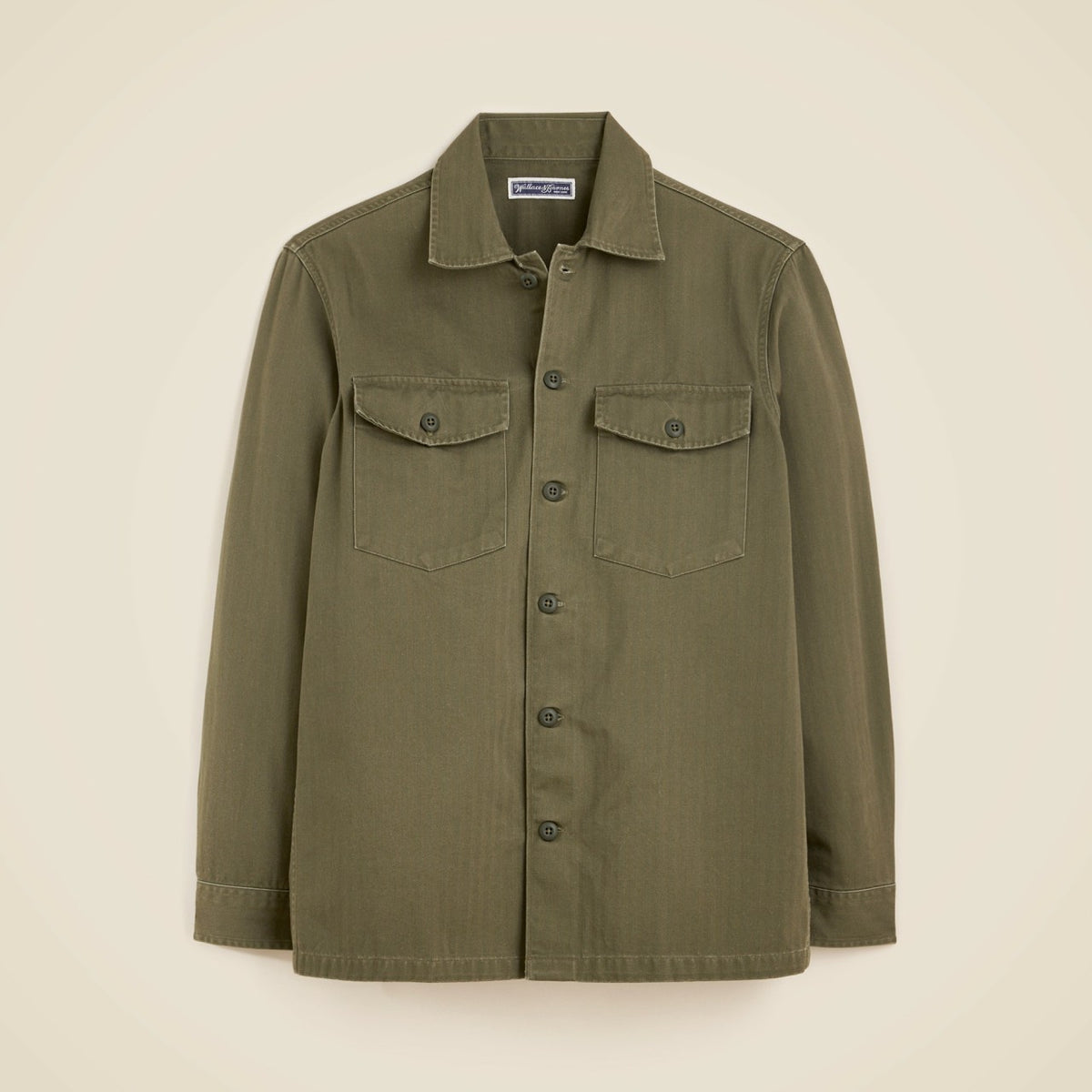 Men Wallace &amp; Barnes cotton herringbone workshirt - J.Crew