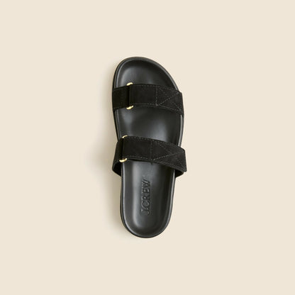 Women New Colbie wide-strap sandals in suede and leather - J.Crew