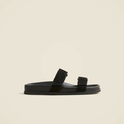 Women New Colbie wide-strap sandals in suede and leather - J.Crew