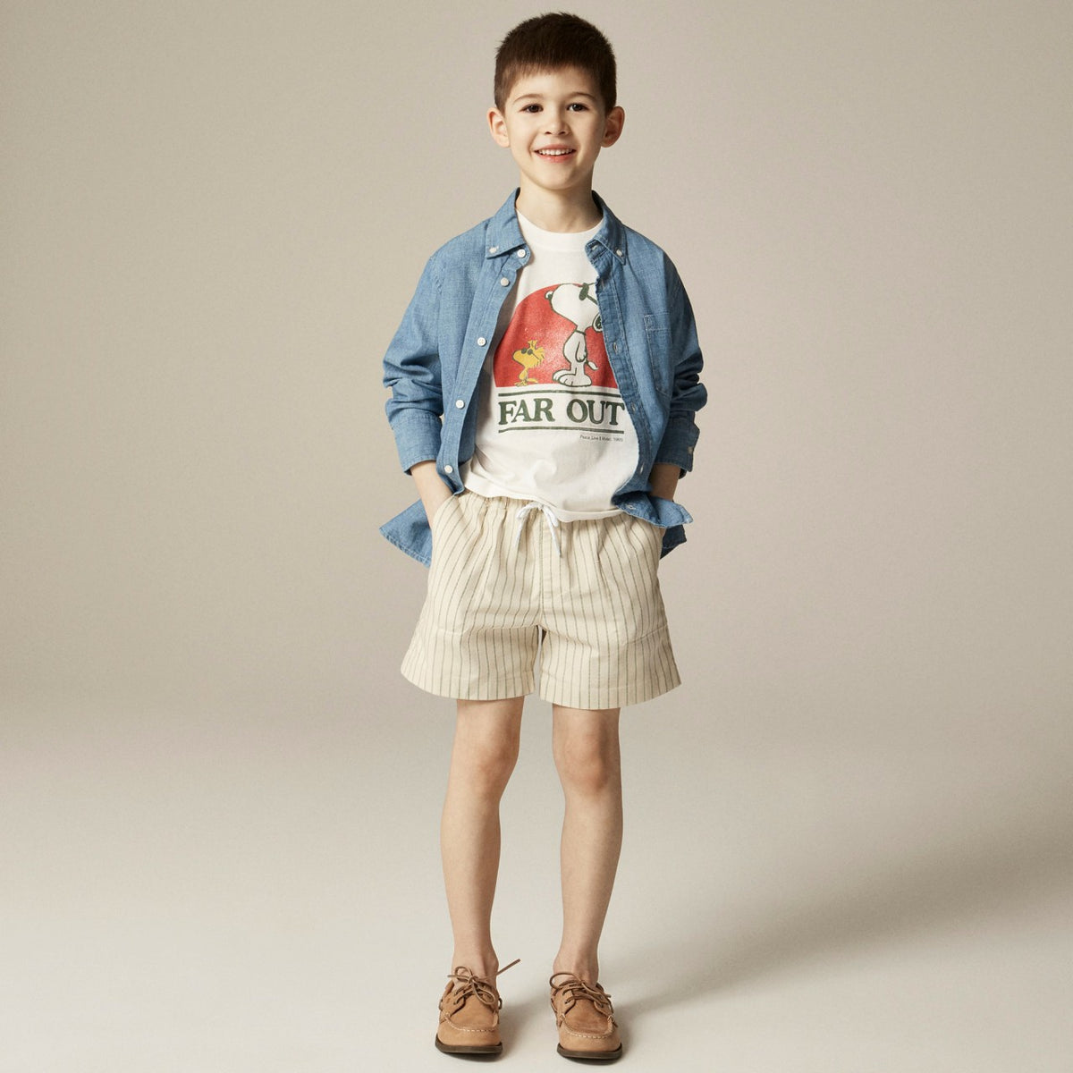 Kids Peanuts&reg; X Crewcuts "Far out" graphic T-shirt - J.Crew