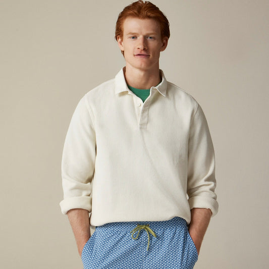 Men Waffle-knit rugby shirt - J.Crew