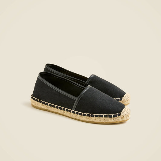 Women Made-in-Spain espadrille flats in linen blend - J.Crew