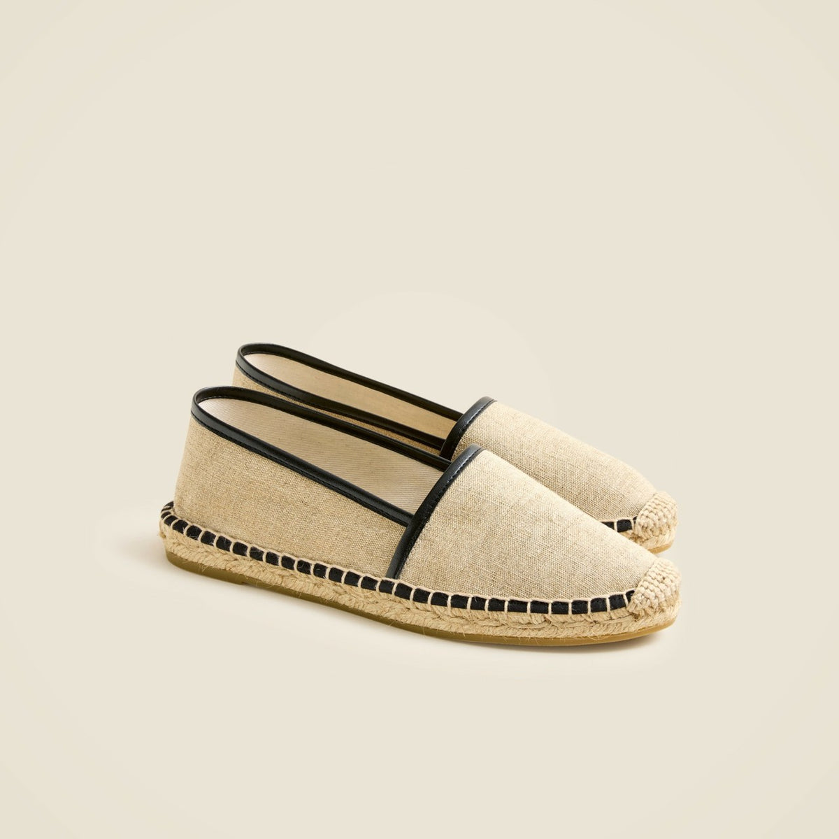 Women Made-in-Spain espadrille flats in linen blend - J.Crew