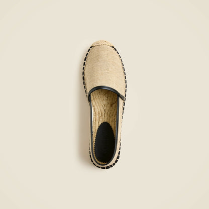 Women Made-in-Spain espadrille flats in linen blend - J.Crew
