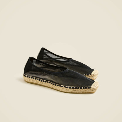 Women Made-in-Spain espadrille flats in mesh - J.Crew