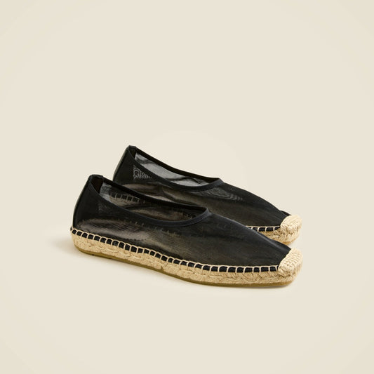 Women Made-in-Spain espadrille flats in mesh - J.Crew